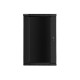 Lanberg wall-mounted installation rack cabinet 19'' 22U 600x600mm black (glass door)