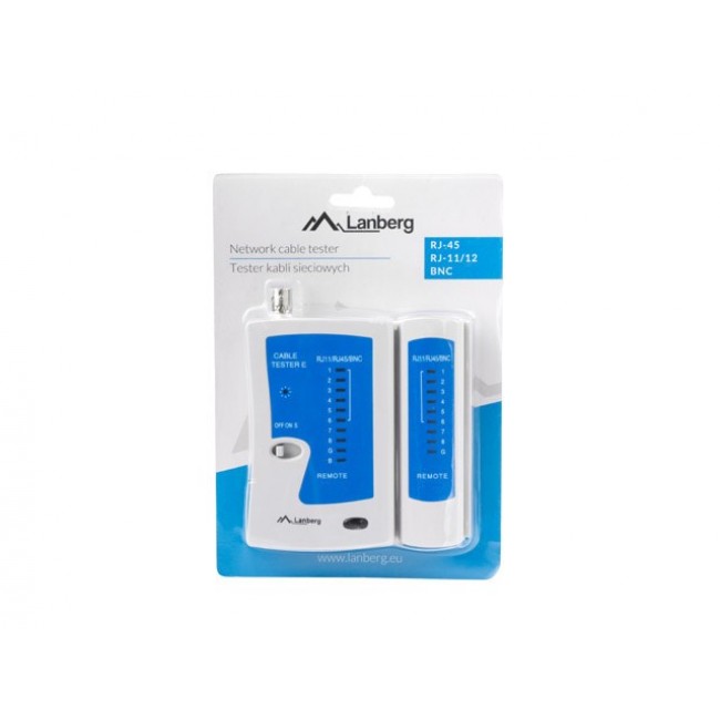Lanberg NT-0401 network cable tester UTP/STP cable tester Blue, White Lanberg NT-0401 network cable tester UTP/STP cable tester Blue, White