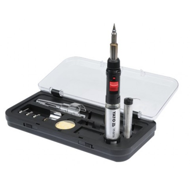 Yato YT-36706 soldering iron Gas soldering iron 1300 C Black, Red, Stainless steel Yato YT-36706 soldering iron Gas soldering iron 1300 C Black, Red, Stainless steel