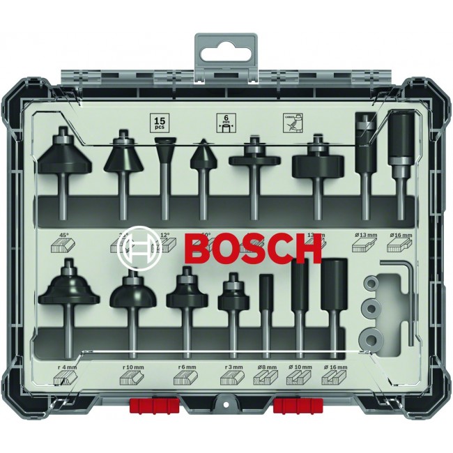 Bosch 2 607 017 471 router bit Bit set 15 pc(s) Bosch 2 607 017 471 router bit Bit set 15 pc(s)
