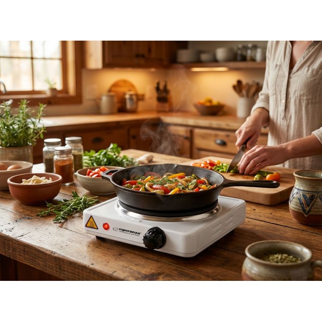 Esperanza EKH002W hob Black,White Countertop Sealed plate 1 zone(s)