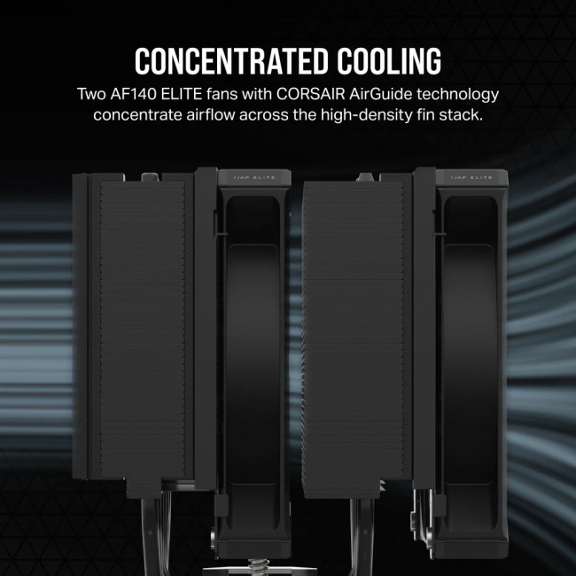 Corsair AF ELITE A115 Processor Air cooler 14 cm Black 1 pc(s) Corsair AF ELITE A115 Processor Air cooler 14 cm Black 1 pc(s)