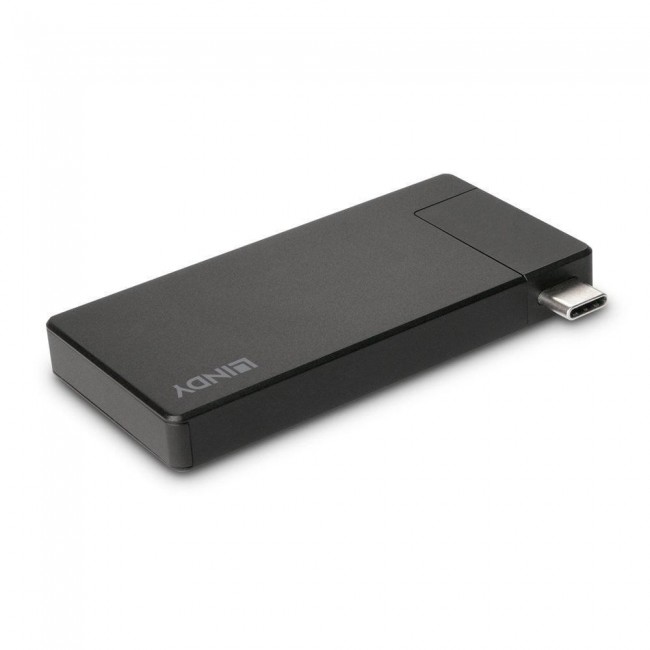 Lindy DST-Micro, USB-C Laptop Micro Docking Station with 4K Support and 100W Pass-Through Charging Lindy DST-Micro, USB-C Laptop Micro Docking Station with 4K Support and 100W Pass-Through Charging