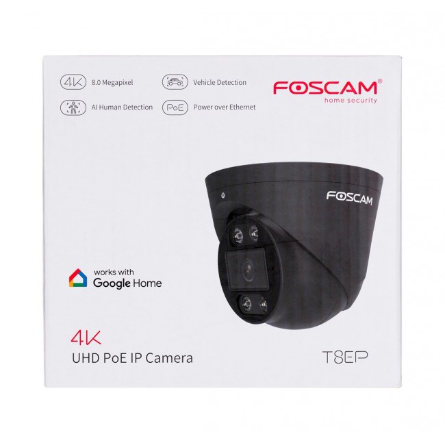 FOSCAM T8EP 8MP POE IP Camera Black FOSCAM T8EP 8MP POE IP Camera Black