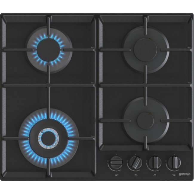 Gorenje GTW641EB hob Black Built-in 60 cm Gas 4 zone(s)