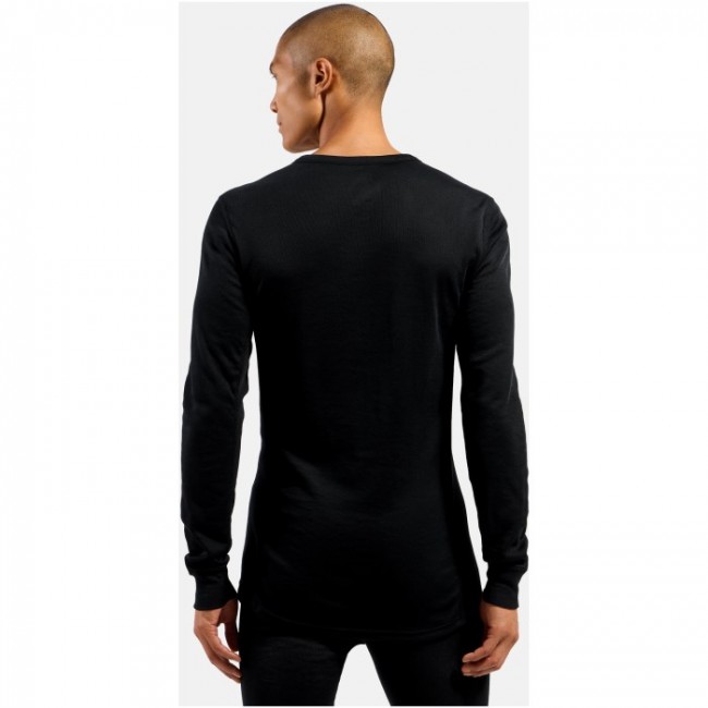 Odlo BL TOP crew neck l/s ACTIVE WARM ECO men's T-shirt, size M, black