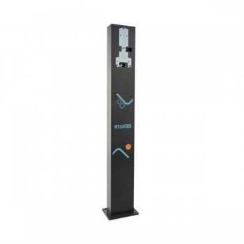 Single post for STAG EV charger with socket