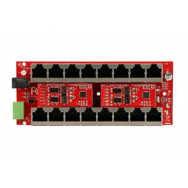 Extralink Gigabit PoE Injector 8 Port Active, 8 ports Gigabit 802.3at/af, Mode A