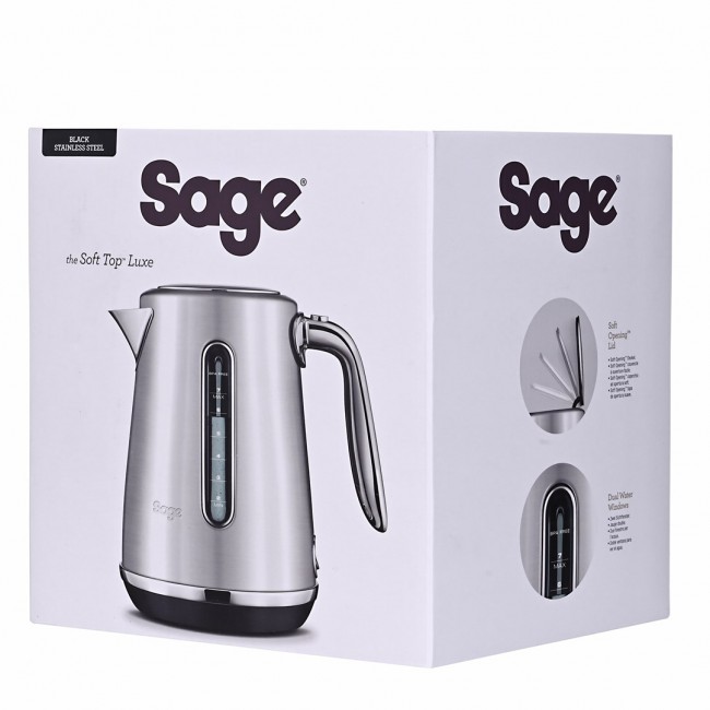 Sage the Soft Top Luxe electric kettle 1.7 L 2400 W Black, Stainless steel Sage the Soft Top Luxe electric kettle 1.7 L 2400 W Black, Stainless steel