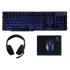 Rebeltec SHERMAN keyboard, mouse, pad, headphones for gamers combo