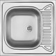 1-bowl steel sink with drainer - overlay 1-bowl steel sink with drainer - overlay