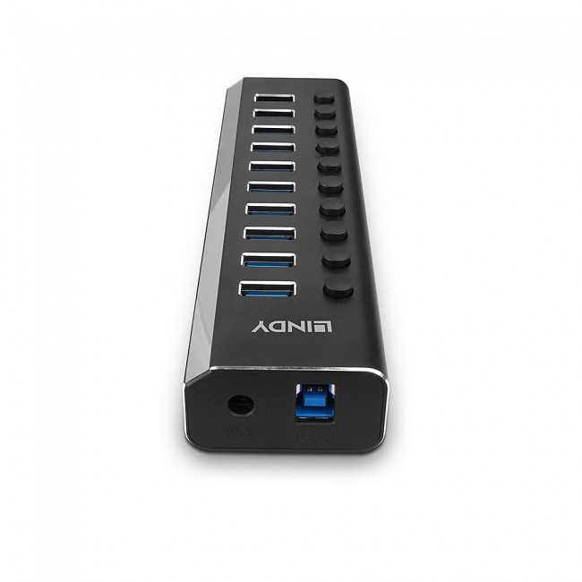 Lindy 10 Port USB 3.0 Hub with On/Off Switches