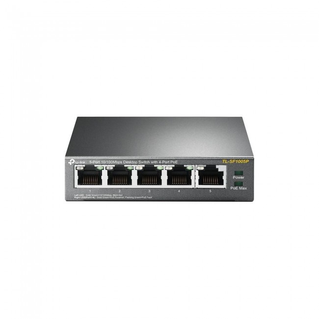 TP-Link 5-Port 10/100Mbps Desktop PoE Switch with 4-Port TP-Link 5-Port 10/100Mbps Desktop PoE Switch with 4-Port