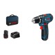 Bosch Akku-Bohrschrauber 12 V Li-Ion 1300 RPM Black, Blue, Red
