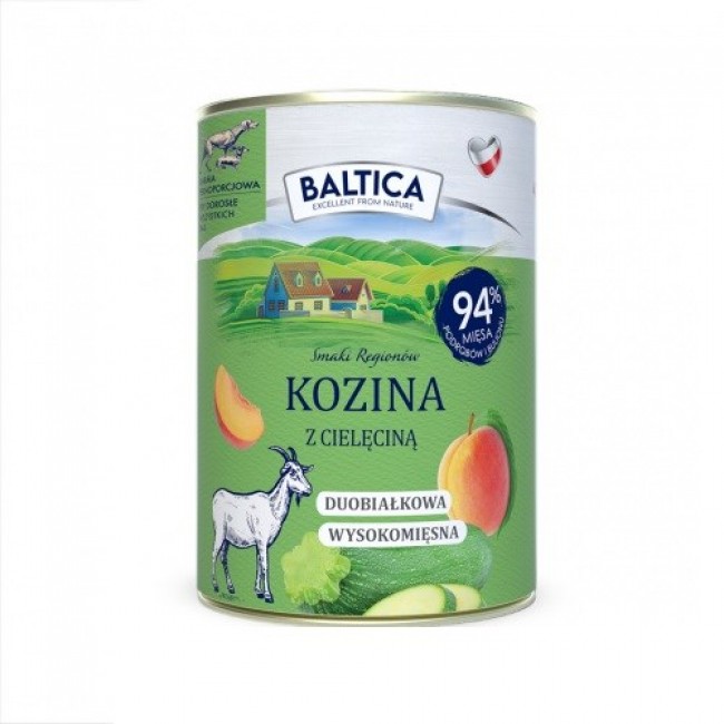 BALTICA Smaki region w Goat with veal - wet dog food - 400g