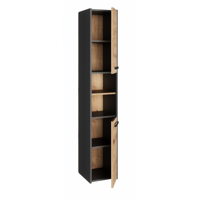 Topeshop S30 ANTRACYT/ARTISAN bathroom storage cabinet