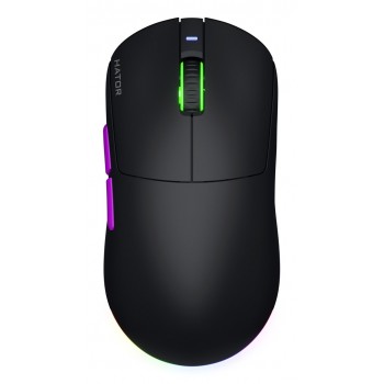 HATOR Quasar 3 ULTRA 8K Wireless, black-violet - Optical Yellow 100M Switches PixArt PAW3950