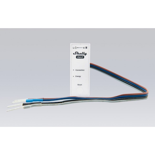 SHELLY WiFi 3EM-63W Gen3 1/3-Channel Power and Energy Meter, White