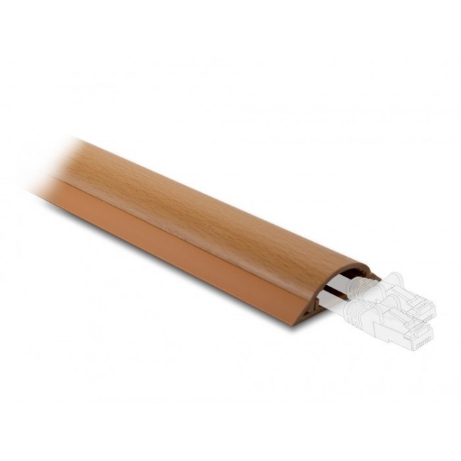 DeLOCK Cable Duct self-adhesive 50 x 13 mm - length 1 m wood look