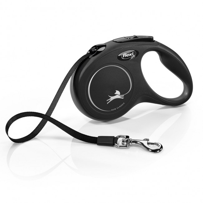 Flexi New CLASSIC 5 m Black Dog Retractable lead