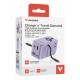 Verbatim Charge 'n' Travel 70W 2C retractable Universal Travel Adapter Purple
