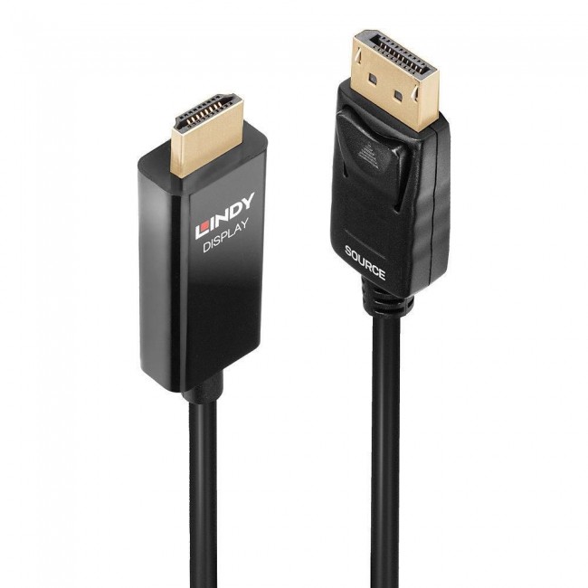 Lindy cable adapter 3m DP HDMI black