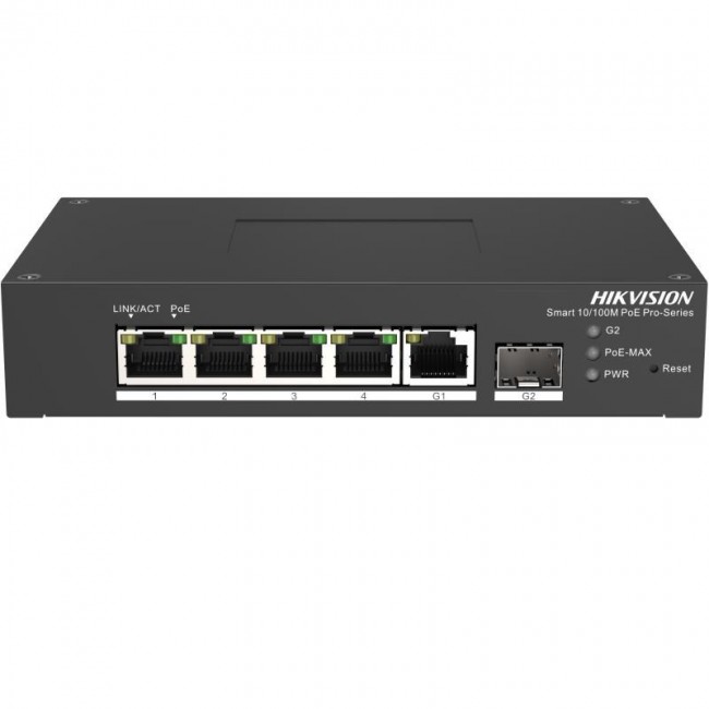Hikvision DS-3T1306P-SI/HS network switch Managed L2 Fast Ethernet (10/100) Power over Ethernet (PoE) Black