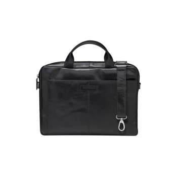 Leather shoulder bag with 15