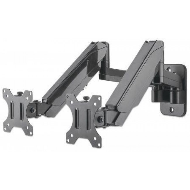 Manhattan Dual Wall Mount for TV & Monitors (Full Motion Gas Spring), For screens 17
