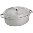 STAUB LA COCOTTE Cast iron pot oval 3.2 ltr, truffle