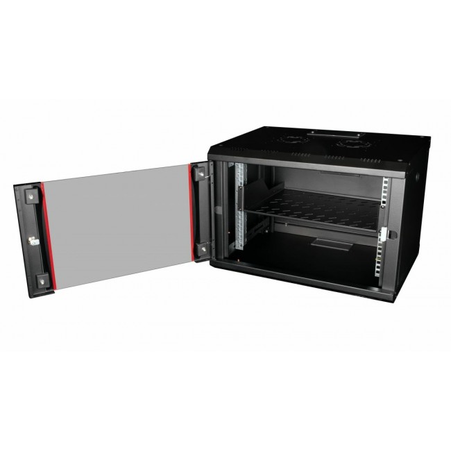 Equip Fixed Shelf 19', 2U, 800MM, Black