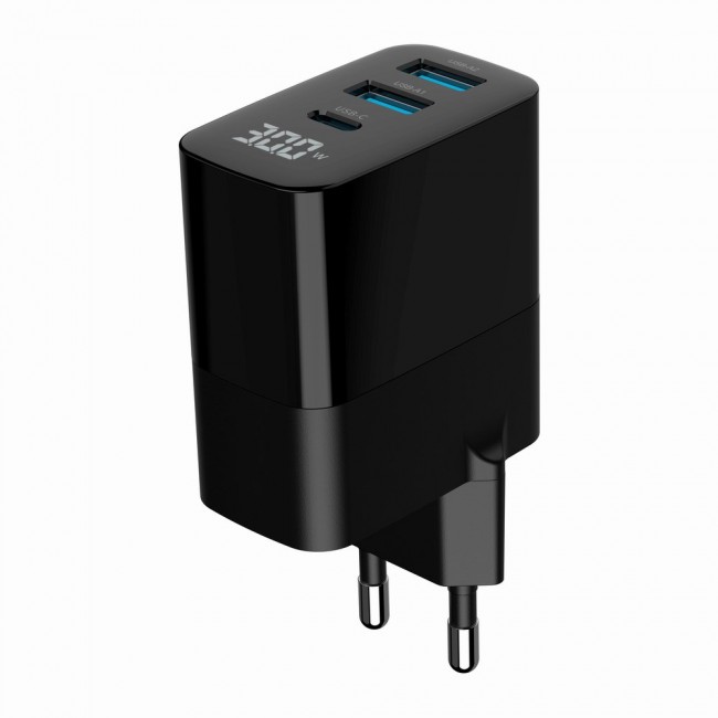 Gembird TA-UC-PDQC30LCD-BK-02 mobile device charger Universal Black AC Fast charging Indoor Gembird TA-UC-PDQC30LCD-BK-02 mobile device charger Universal Black AC Fast charging Indoor