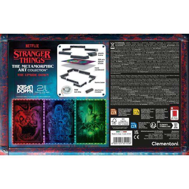 Clementoni The Metamorphic Art Collection - Stranger Things Jigsaw puzzle 520 pc(s) Television/films Clementoni The Metamorphic Art Collection - Stranger Things Jigsaw puzzle 520 pc(s) Television/films
