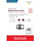 SanDisk Ultra Dual m3.0 USB flash drive 256 GB USB Type-A / Micro-USB 3.2 Gen 1 (3.1 Gen 1) Black, Silver, Transparent