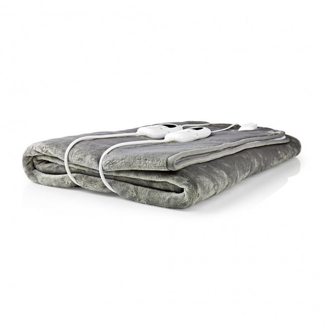 Nedis PEBL130CWT2 electric blanket 120 W Grey, White Fleece, Polyester Nedis PEBL130CWT2 electric blanket 120 W Grey, White Fleece, Polyester