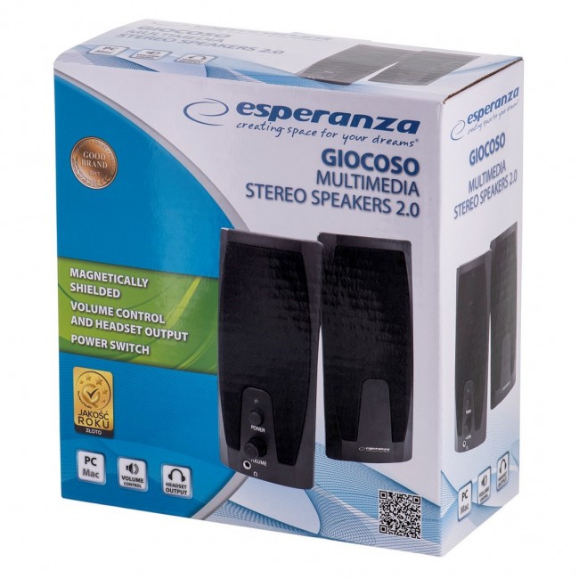 Esperanza EP110 loudspeaker 2-way Black Wired 6 W Esperanza EP110 loudspeaker 2-way Black Wired 6 W