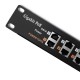 Qoltec 54478 Patch panel RACK | 12 ports | PoE | Black
