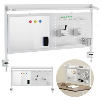 Ergo Office desk divider/organizer, max. load 10kg, white board, width 1116mm, white, ER-301 W