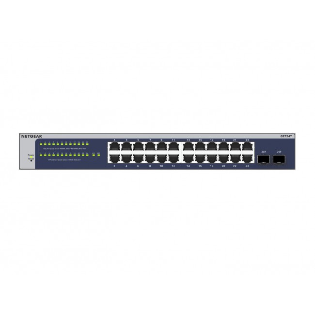 NETGEAR GS724Tv6 Managed Gigabit Switch (GS724T-600EUS) 26P