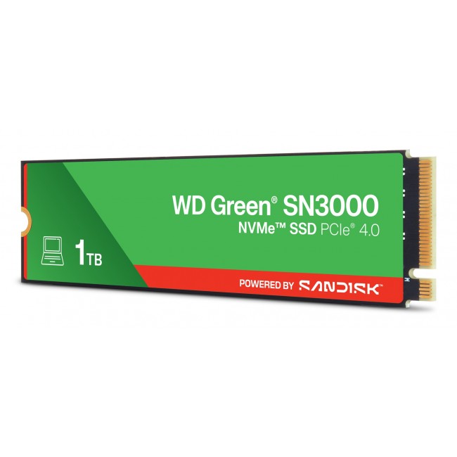 Western Digital Green WD SN3000 NVMe SSD POWERED BY SANDISK 1 TB