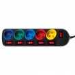 Maclean MCE204M power extension 1.5 m 5 AC outlet(s) Indoor Black, Multicolour Maclean MCE204M power extension 1.5 m 5 AC outlet(s) Indoor Black, Multicolour