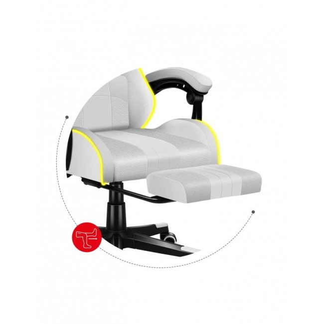 Huzaro FORCE 4.7 PC gaming chair Bucket (cradle) seat White