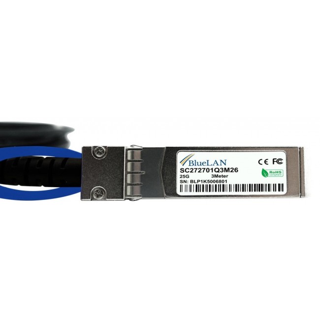 BlueOptics SFP-H25G-CU1M-BL InfiniBand/fibre optic cable 1 m SFP28 Black BlueOptics SFP-H25G-CU1M-BL InfiniBand/fibre optic cable 1 m SFP28 Black