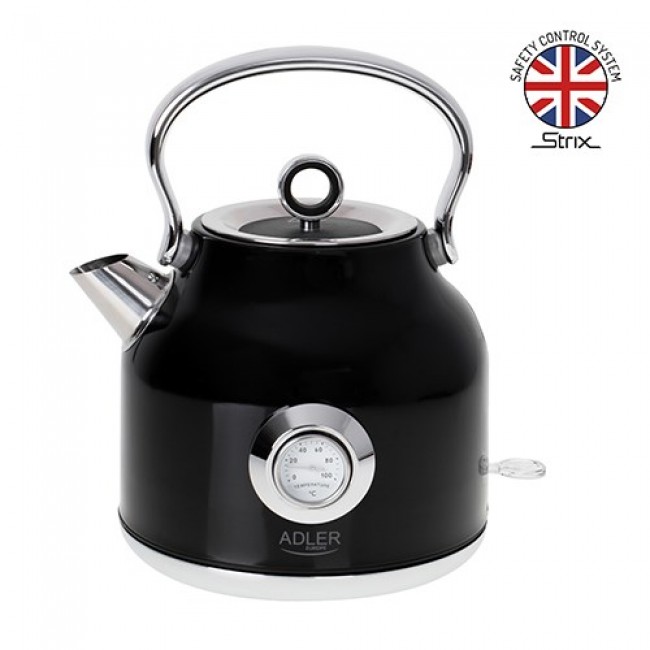 Adler AD 1346B electric kettle 1.7 L 2200 W Black, Metallic Adler AD 1346B electric kettle 1.7 L 2200 W Black, Metallic