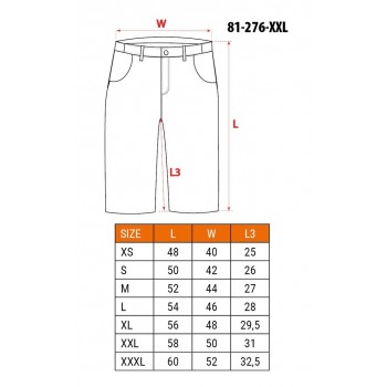 PREMIUM Shorts, 62% cotton, 35% polyester, 3% elastane, size XXL