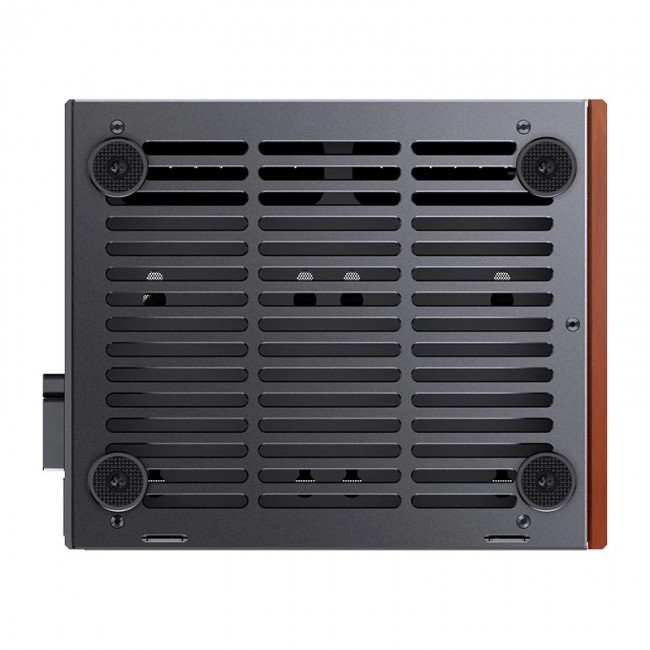 Jonsbo T6 PC Case, Mini-Tower, Mini-ITX, Tempered Glass, Wood, black
