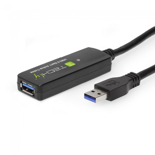 Techly ICUR30100G USB cable USB 3.2 Gen 1 (3.1 Gen 1) 10 m USB A Black Techly ICUR30100G USB cable USB 3.2 Gen 1 (3.1 Gen 1) 10 m USB A Black