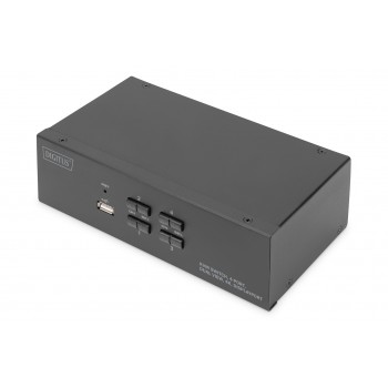 Digitus KVM Switch, 4 Port, Dual Display, 4K, DisplayPort 