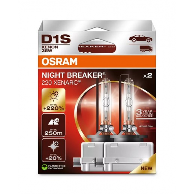 OSRAM D1S XENARC NIGHT BREAKER 220 - 3-year warranty OSRAM D1S XENARC NIGHT BREAKER 220 - 3-year warranty