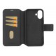 Leather case for iPhone 16, black Leather case for iPhone 16, black
